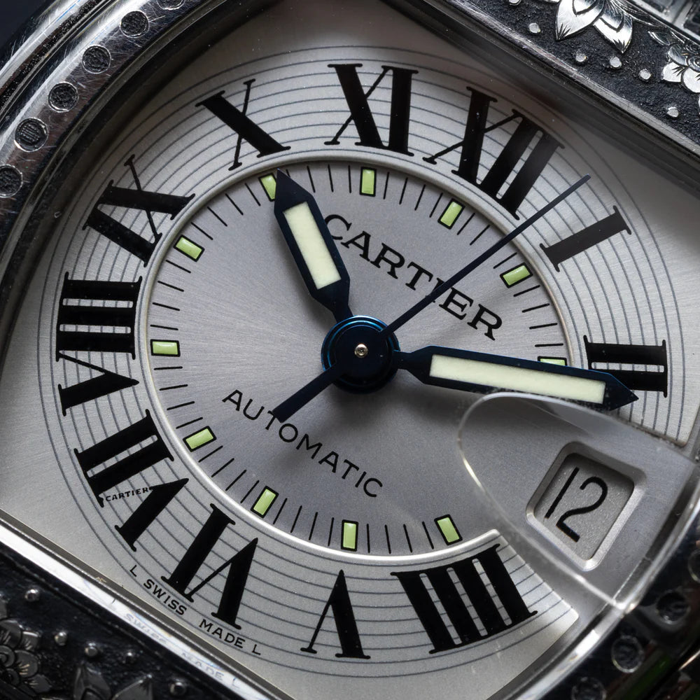 Cartier Roadster gravé à la main - W62000V3